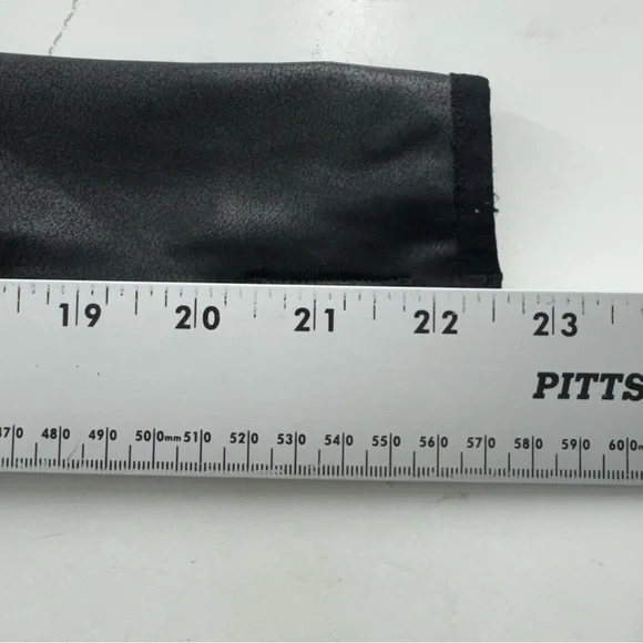 Spanx Black Asymmetrical Draped Jacket XS Faux Leather Sleeve Moto Chic Edgy - Picture 7 of 13